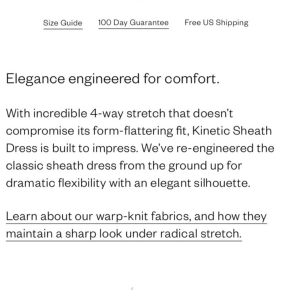 Ministry of Supply Women's Kinetic 4-Way Stretch Sheath Dress Navy Blue Size 0 - Picture 11 of 11